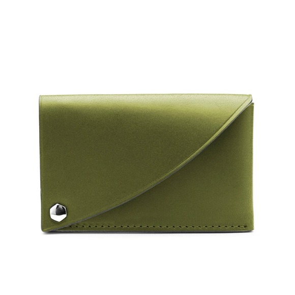Bosca Italo Flipper Card Case, Leather Card Wallet, Green - Picture 1 of 4